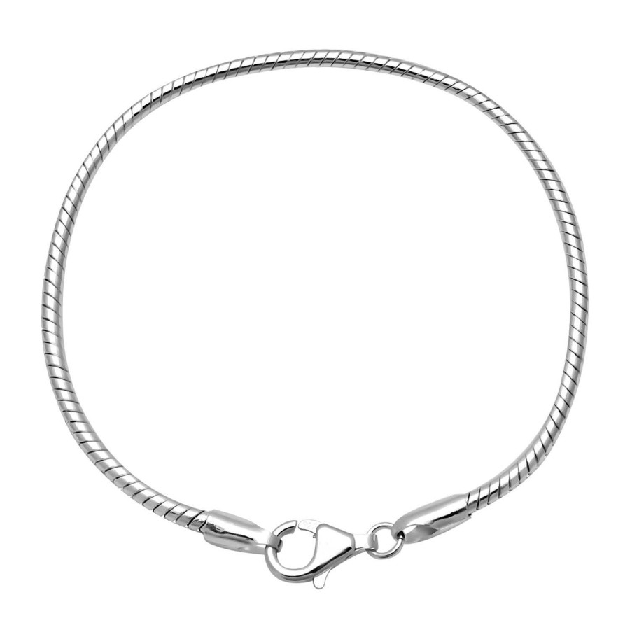 Armbanden WeLoveSilver | Zilveren Armband, Gladde Band Met Licht Gedraaid Detail