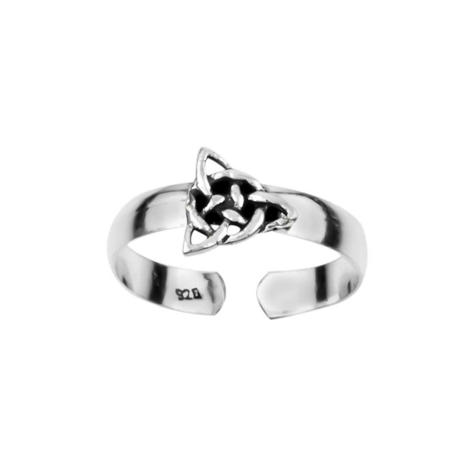 Ringen WeLoveSilver | Zilveren Teenring, Triquetra Met Cirkel