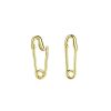 Oorbellen WeLoveSilver | Gold Plated Veiligheidsspeld Oorhangers