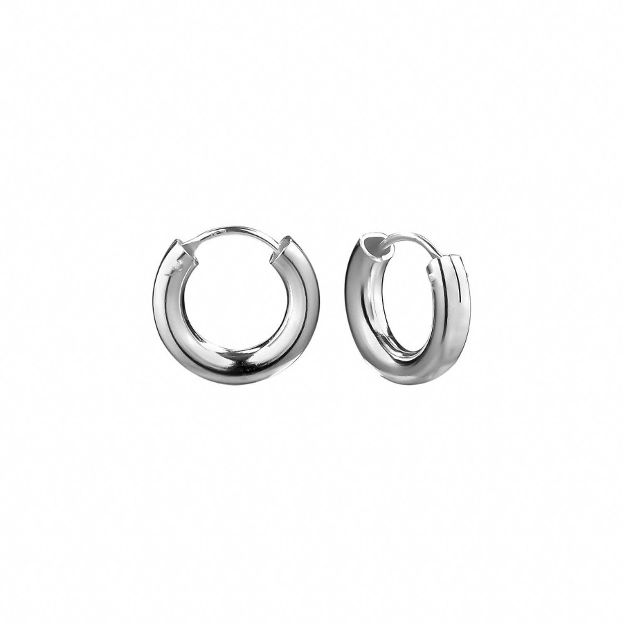 Oorbellen WeLoveSilver | Gladde Zilveren Bali Hoops, 16 Mm