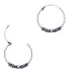 Oorbellen WeLoveSilver | Zilveren Bali Hoops Slingertjes En Bolletje 20 Mm