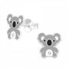 Kids Collectie WeLoveSilver | Zilveren Oorstekers, Koala Met Kristal