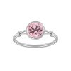 Ringen WeLoveSilver | Zilveren Ring Met Roze Kristal