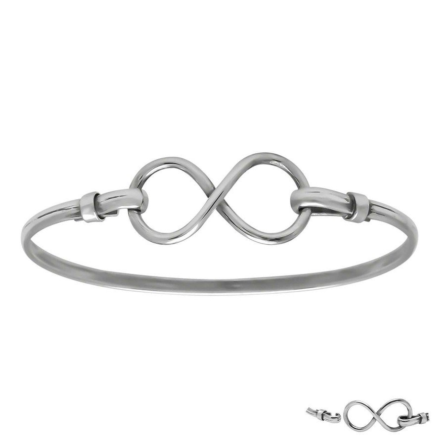 Armbanden WeLoveSilver | Zilveren Bangle Armband Met Infinity Teken