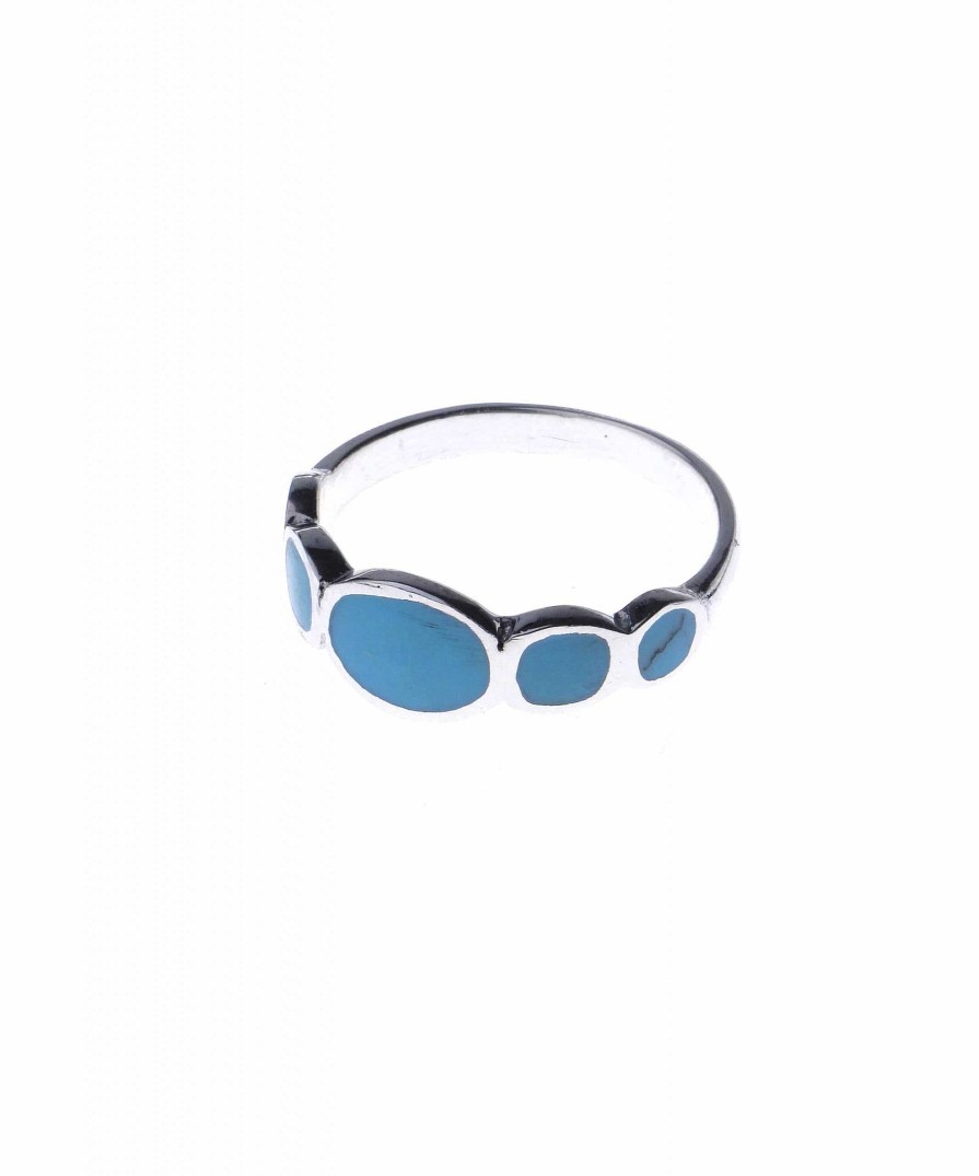 Ringen WeLoveSilver | Zilveren Ring Met Vijf Turquoise Stenen