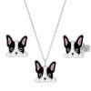 Kids Collectie WeLoveSilver | Set Van Zilveren Ketting En Oorstekers, Franse Bulldog