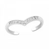 Ringen WeLoveSilver | Zilveren Teenring, Hartvorm Met Kristallen