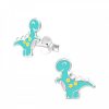 Kids Collectie WeLoveSilver | Zilveren Oorstekers, Dinosaurus