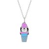 Kids Collectie WeLoveSilver | Zilveren Ketting Met Hanger, Pingu N In Blauw Ijsbakje