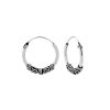 Oorbellen WeLoveSilver | Zilveren Bali Hoops, 14 Mm