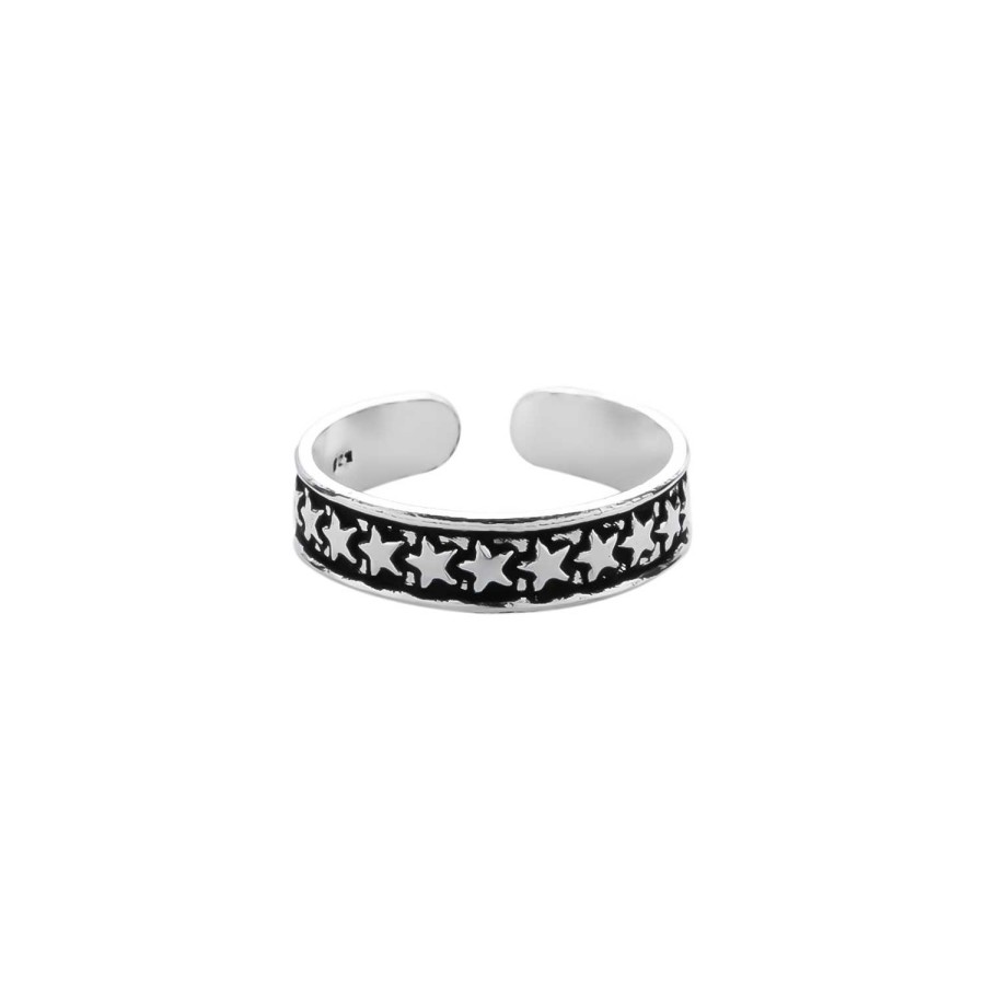 Ringen WeLoveSilver | Zilveren Teenring, Sterretjes