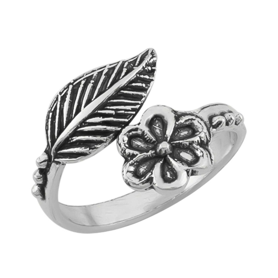 Ringen WeLoveSilver | Zilveren Teenring, Bloem En Blad