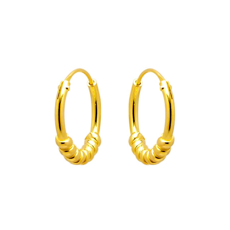 Oorbellen WeLoveSilver | Gold Plated Oorringen, Bali Hoops, Spiraal