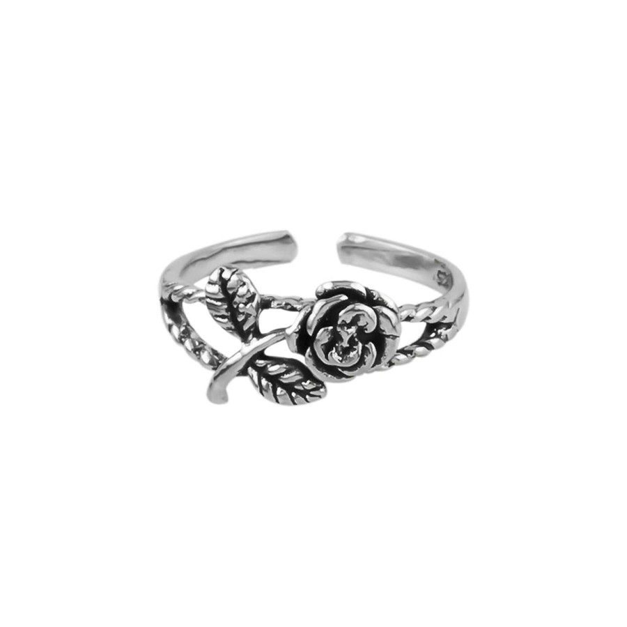 Ringen WeLoveSilver | Zilveren Teenring, Roos