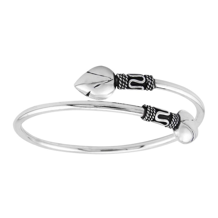 Armbanden WeLoveSilver | Zilveren Armband, Bangle In Bali Stijl Met Sierlijke Uiteinden