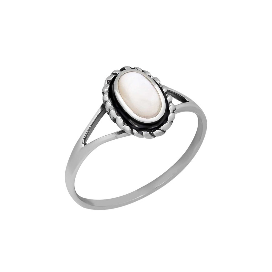 Ringen WeLoveSilver | Zilveren Ring Met Parelmoer