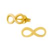 Oorbellen WeLoveSilver | Gold Plated Oorstekers, Infinity Teken