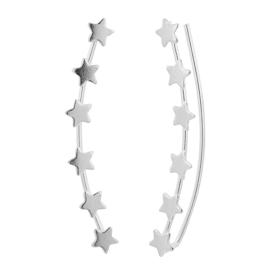 Oorbellen WeLoveSilver | Zilveren Ear Climber, Sterren