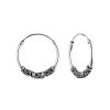 Oorbellen WeLoveSilver | Zilveren Bali Hoops, 16 Mm Met Slingertjes En Spiraaltjes