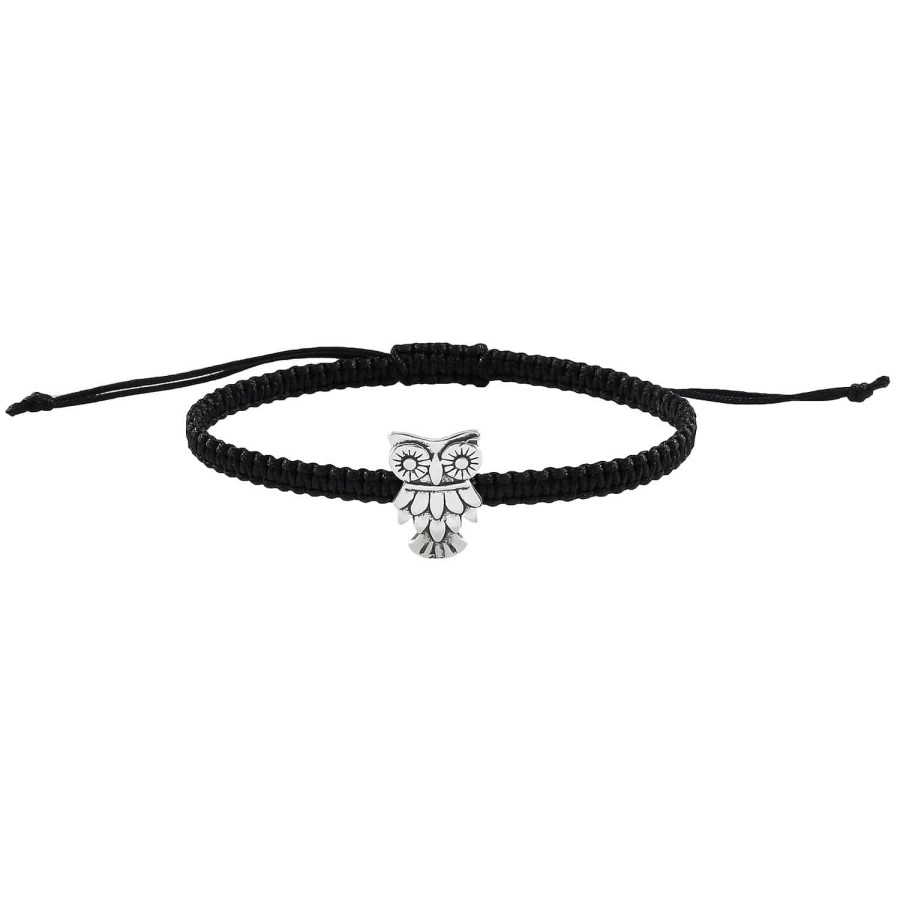 Armbanden WeLoveSilver | Katoenen Armband Met Zilveren Uil