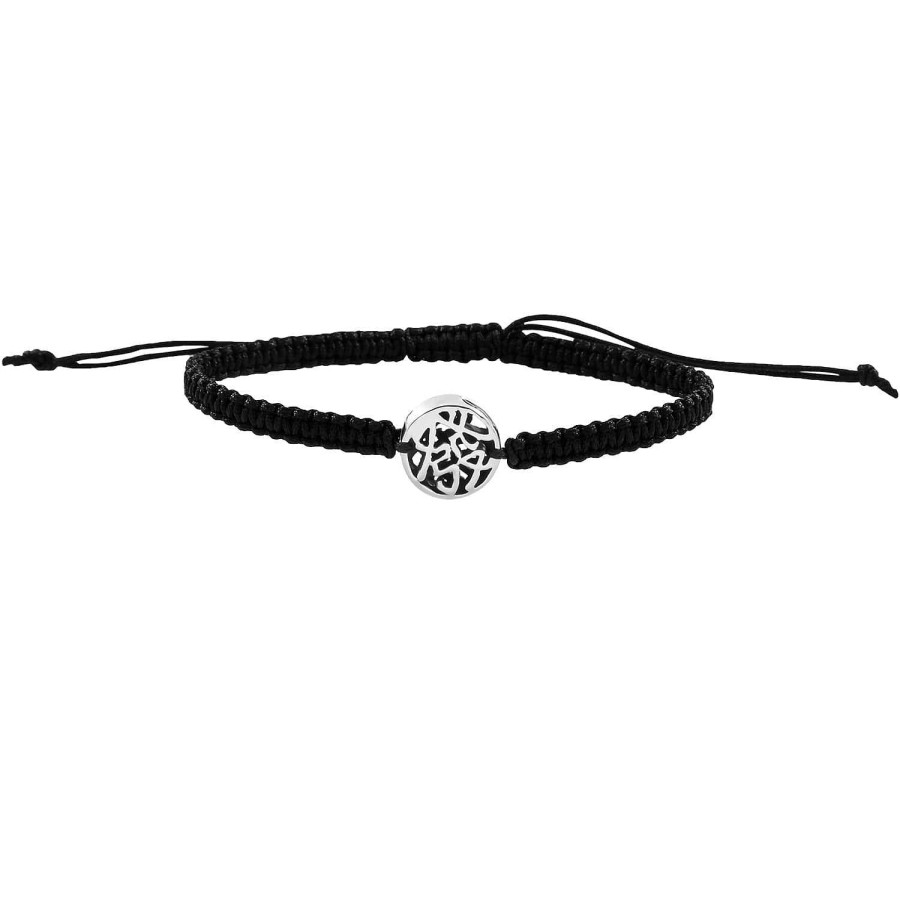 Armbanden WeLoveSilver | Katoenen Armband Met Chinees Teken Rijkdom