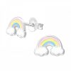 Kids Collectie WeLoveSilver | Zilveren Oorstekers, Pastel Regenboog