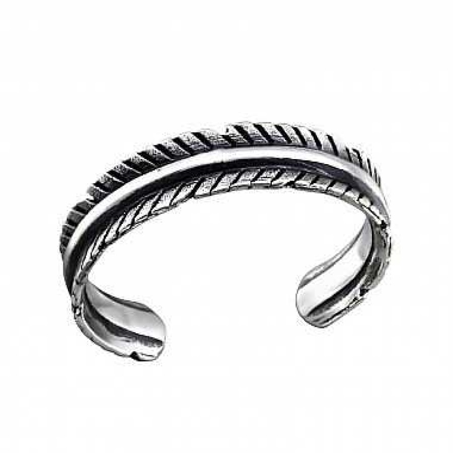 Ringen WeLoveSilver | Zilveren Teenring, Veermotief