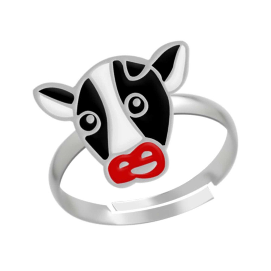 Kids Collectie WeLoveSilver | Zilveren Ring, Koeienkop