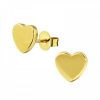 Oorbellen WeLoveSilver | Gold Plated Oorstekers, Hart Roestvrij Staal