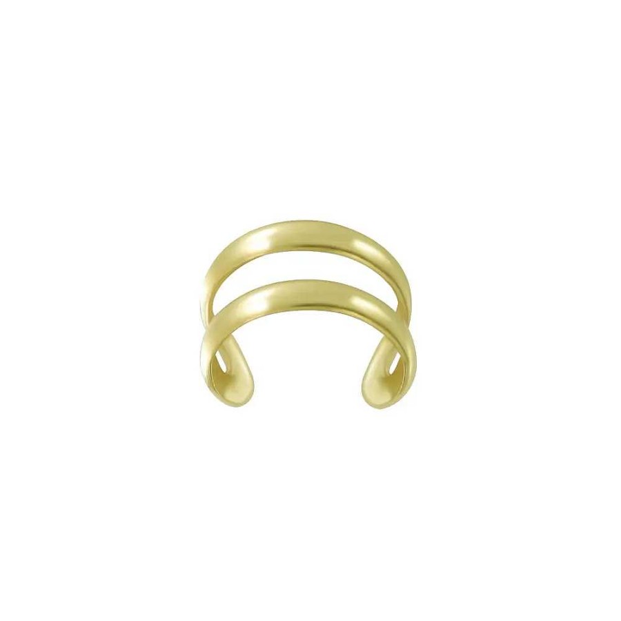 Oorbellen WeLoveSilver | Gold Plated Ear Cuff, Dubbele Band