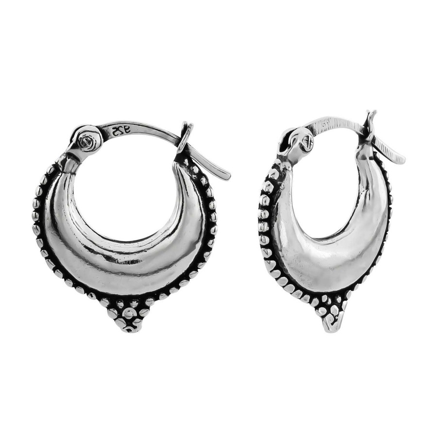 Oorbellen WeLoveSilver | Zilveren Oorringen, Bali Hoops Met Punt