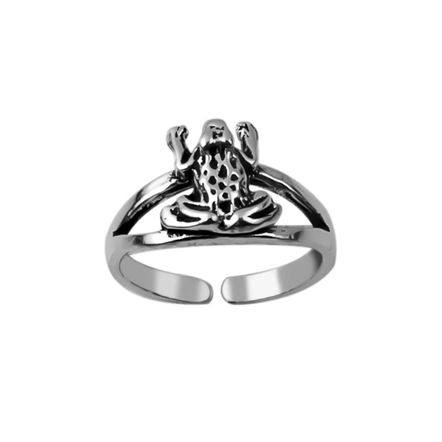 Ringen WeLoveSilver | Zilveren Teenring Met Kikker Of Pad