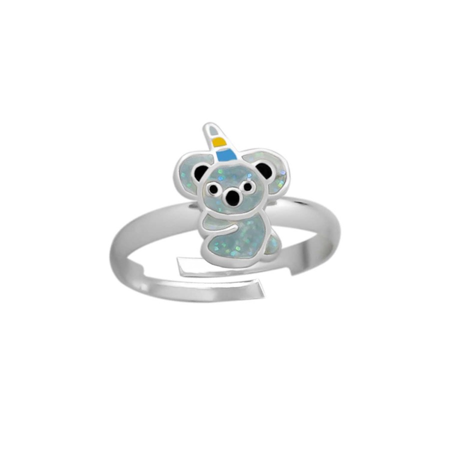 Kids Collectie WeLoveSilver | Zilveren Ring Met Koala Eenhoorn