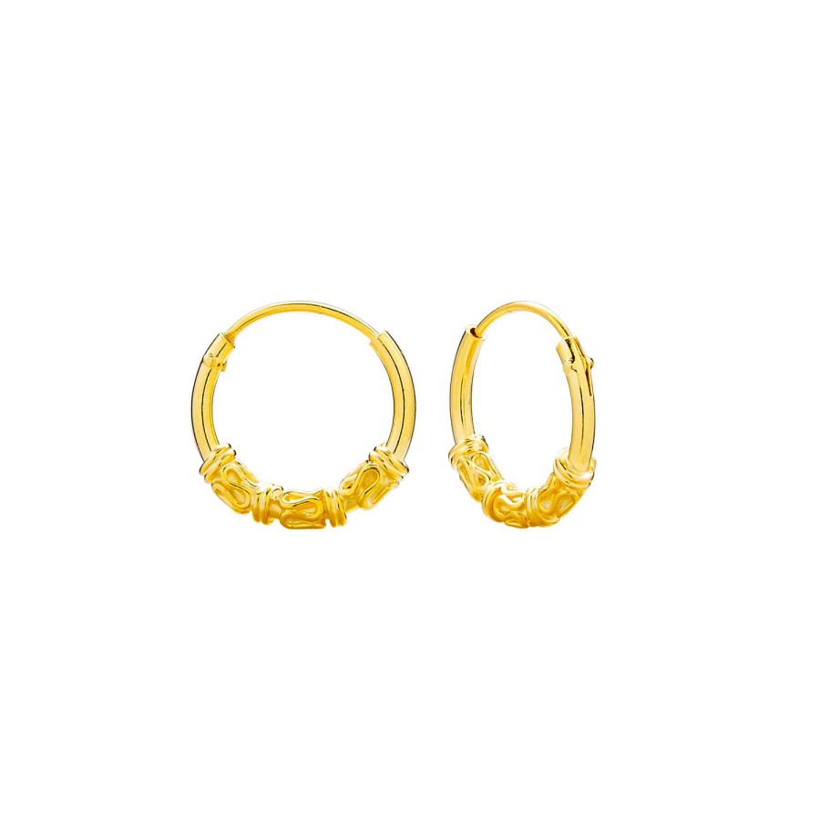 Oorbellen WeLoveSilver | Gold Plated Bali Hoops, Slingertjes En Spiraalvormen