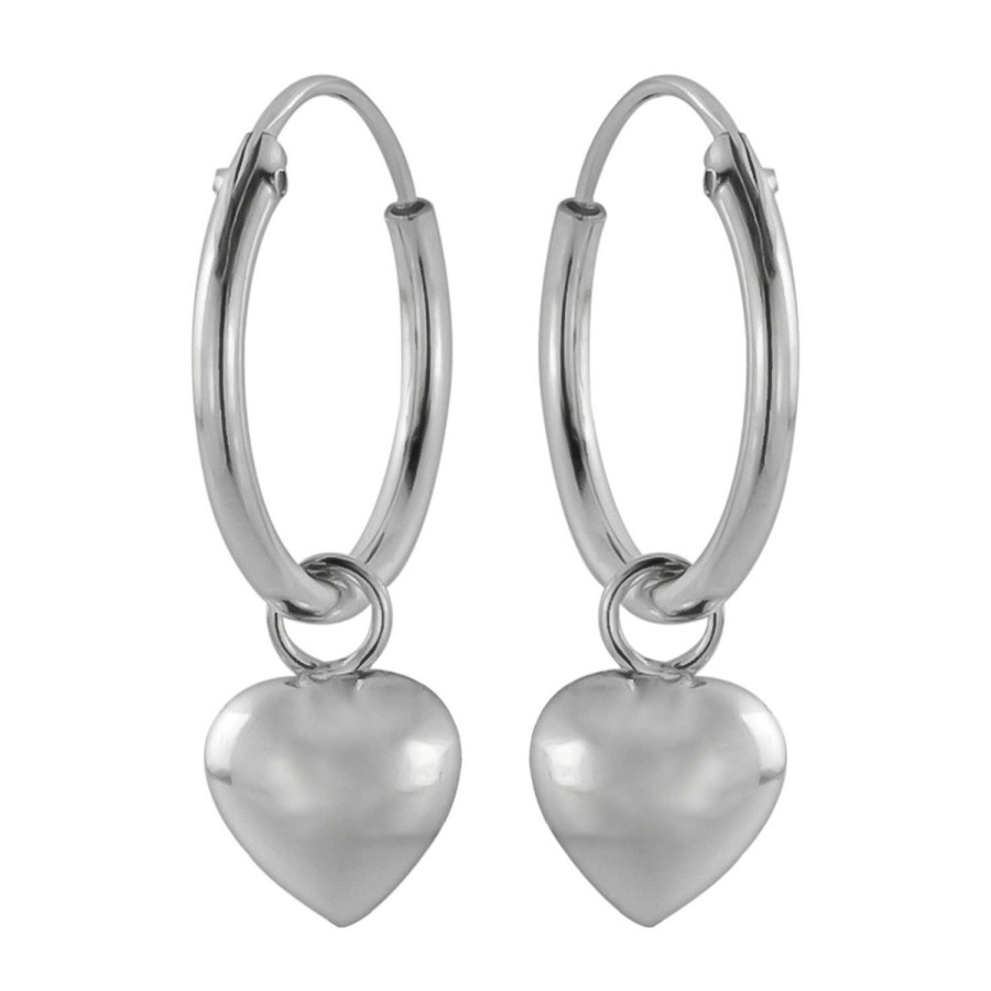 Oorbellen WeLoveSilver | Zilveren Oorringen Met Hanger, Zilveren Hartje