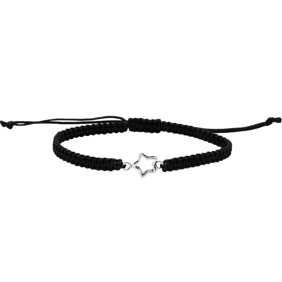 Armbanden WeLoveSilver | Katoenen Armband Met Open Ster