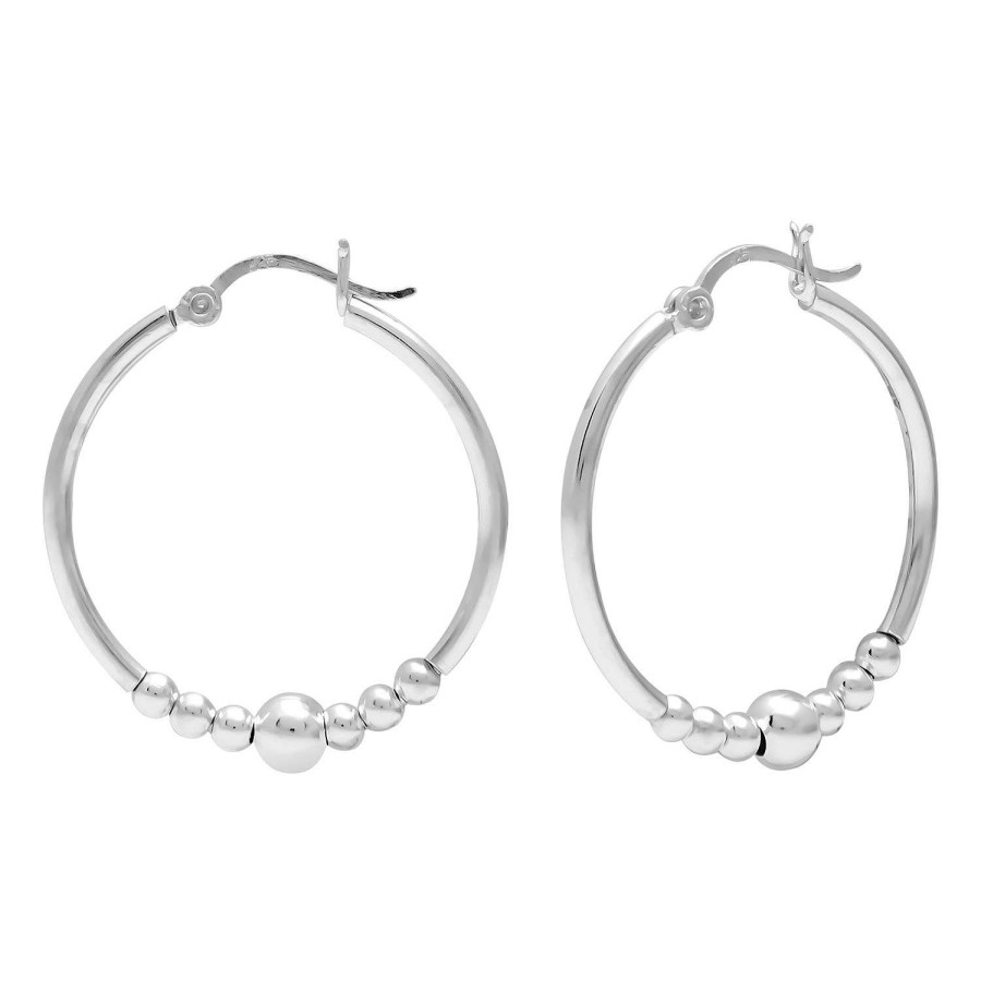 Oorbellen WeLoveSilver | Zilveren Oorringen, Bali Hoops Met Bolletjes